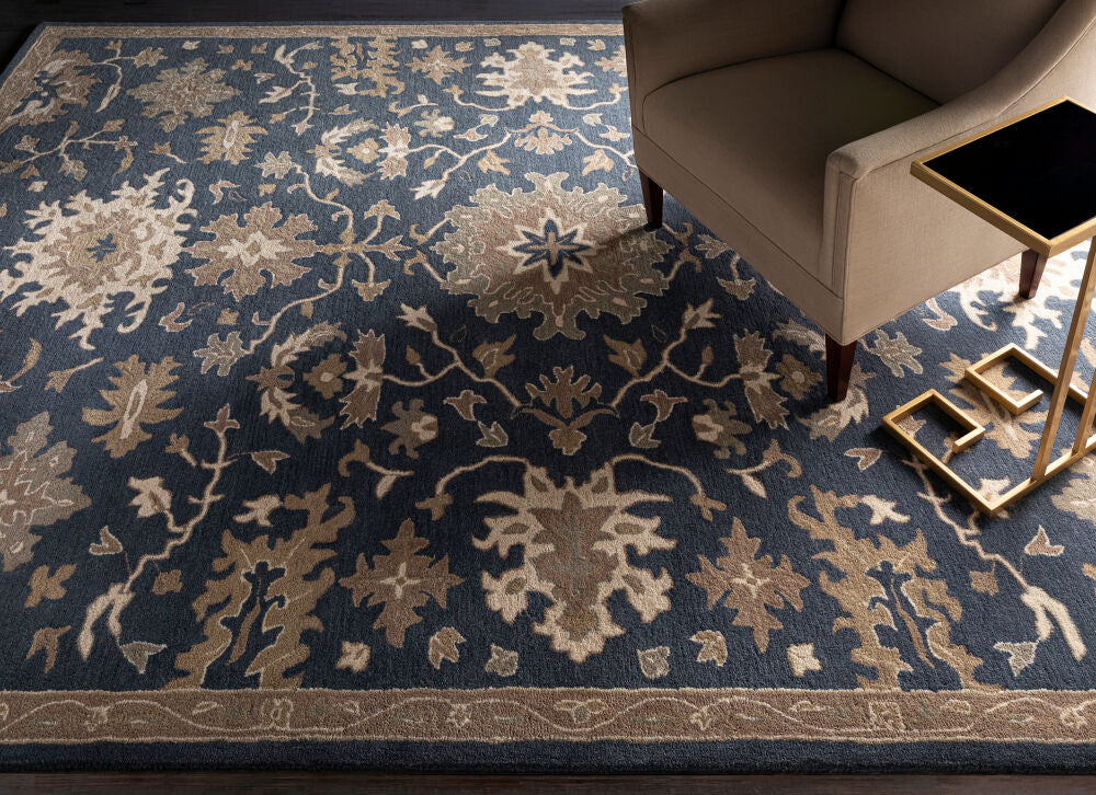 Caesar Brown/Navy Handmade Rug - styleshot