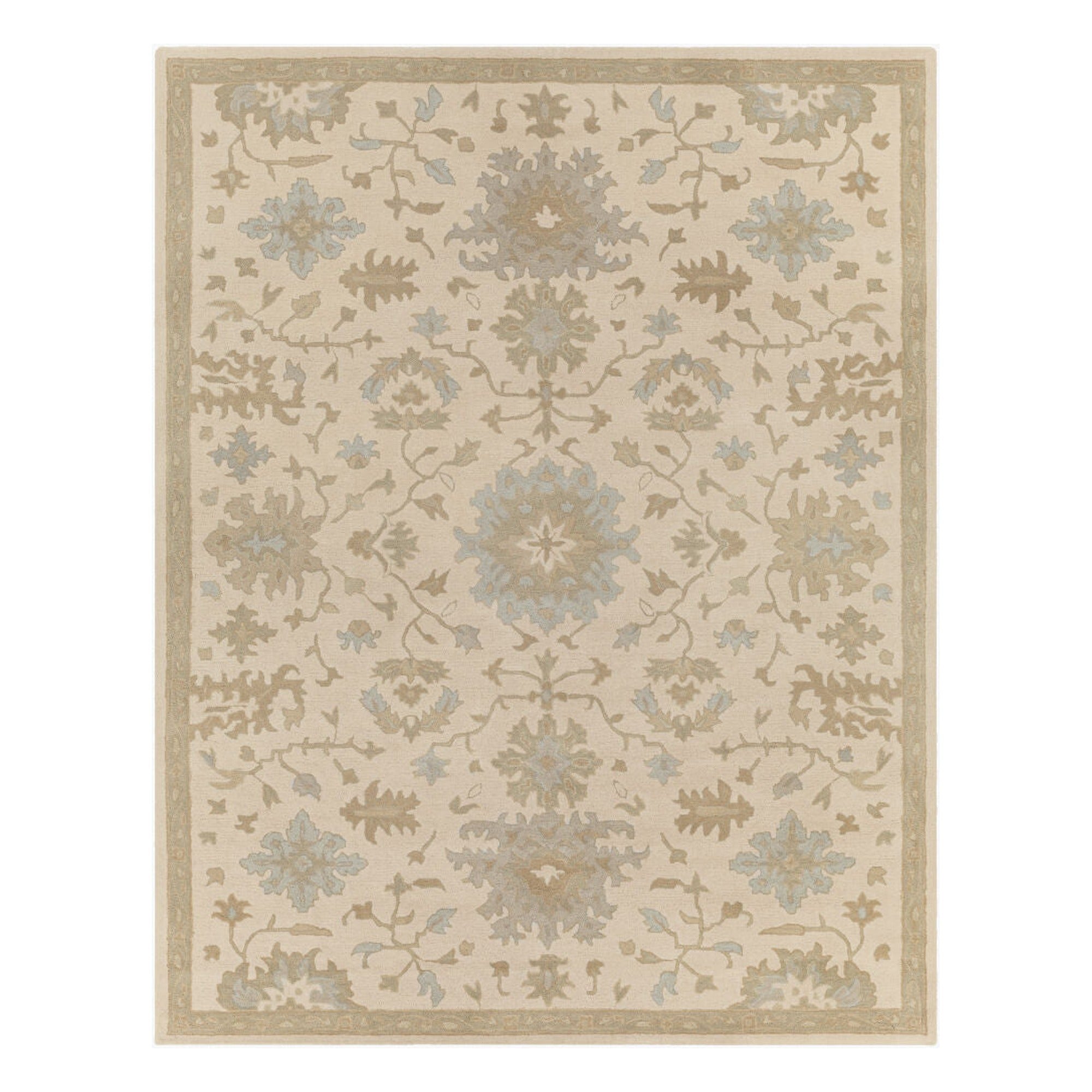 Caesar Light Beige/Sage Handmade Rug - 10' x 14'
