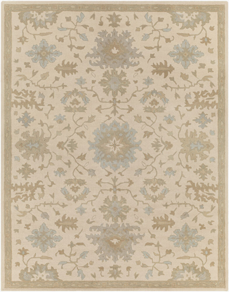 Caesar Light Beige/Sage Handmade Rug - 10' x 14'