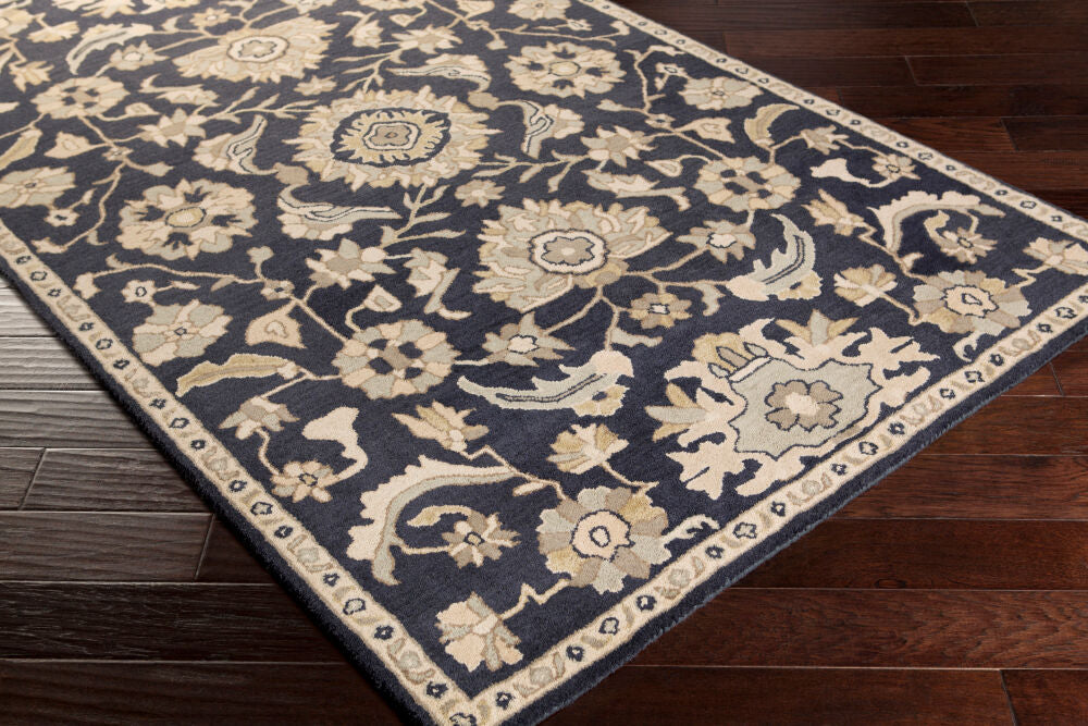 Caesar Brown/Sage Handmade Rug - corner