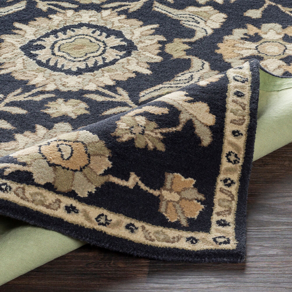 Caesar Brown/Sage Handmade Rug - fold