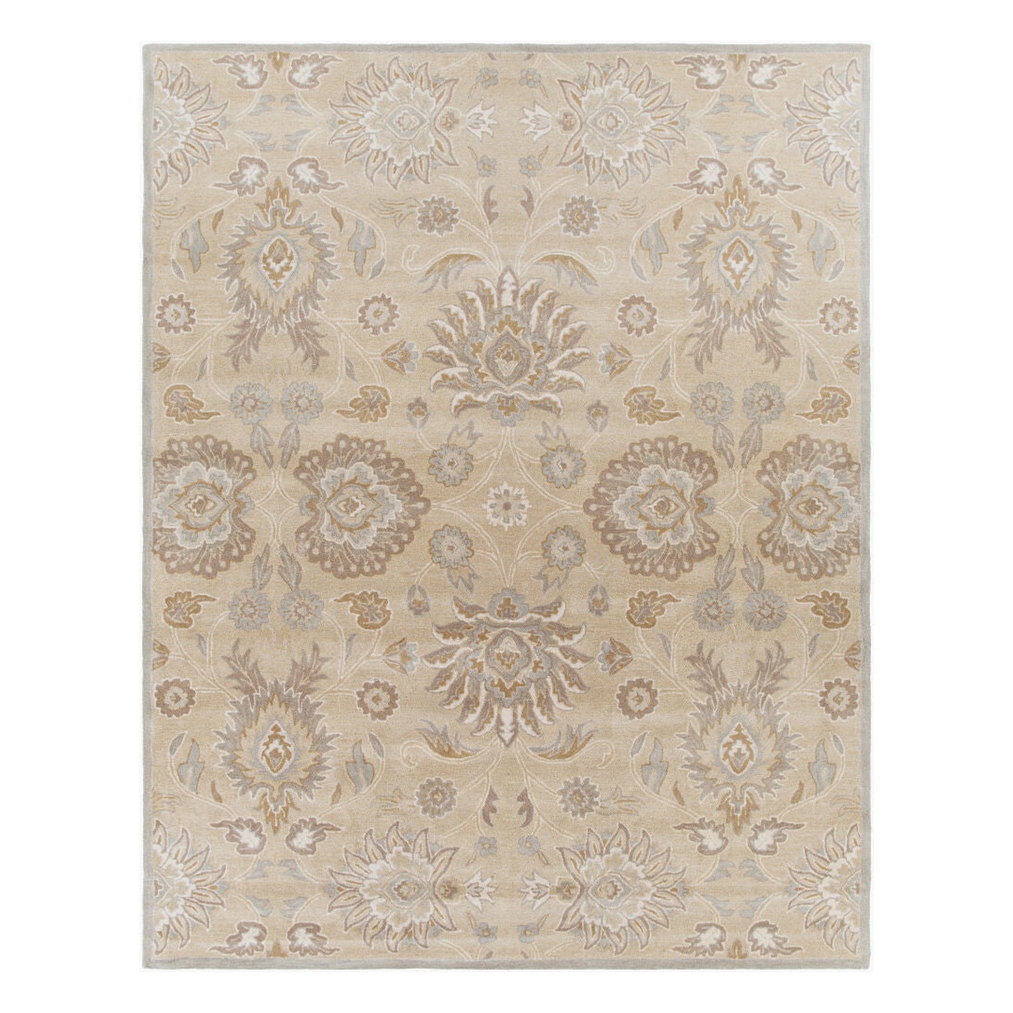 Caesar Ivory/Taupe Handmade Rug - 10' x 14'