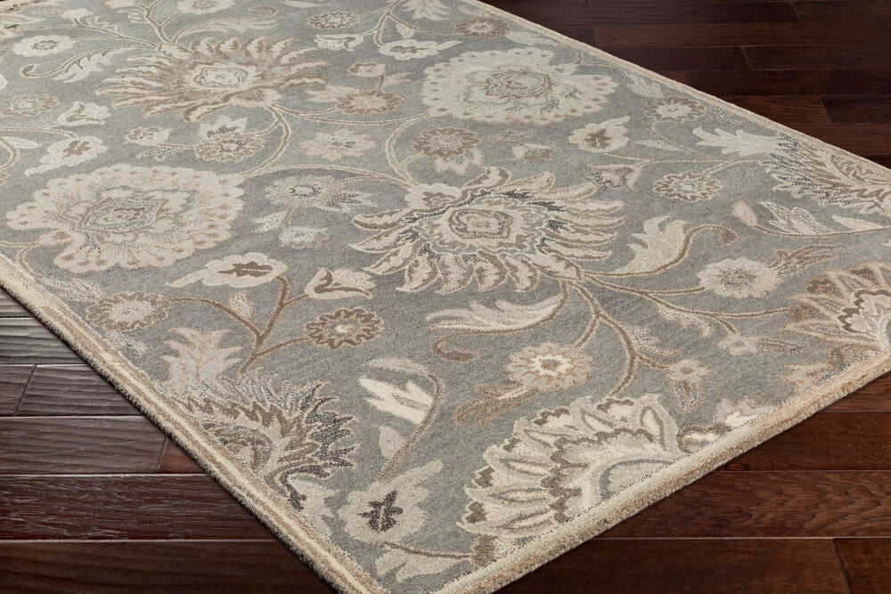 Caesar Black/Taupe Handmade Rug CAE-1195 - corner