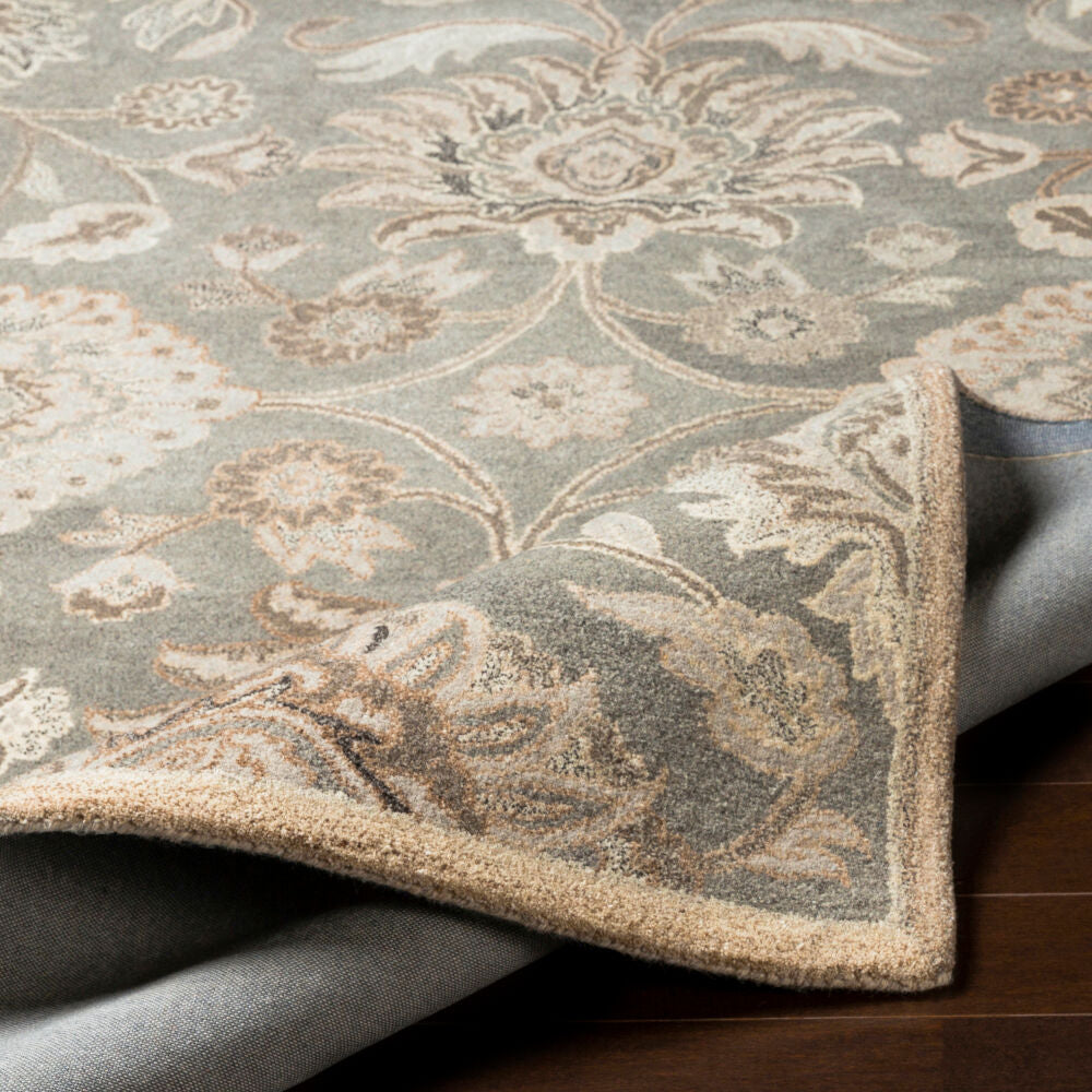 Caesar Black/Taupe Handmade Rug CAE-1195 - fold