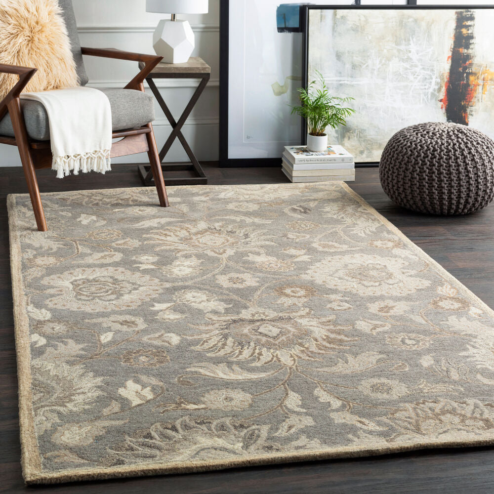 Caesar Black/Taupe Handmade Rug CAE-1195 - roomscene