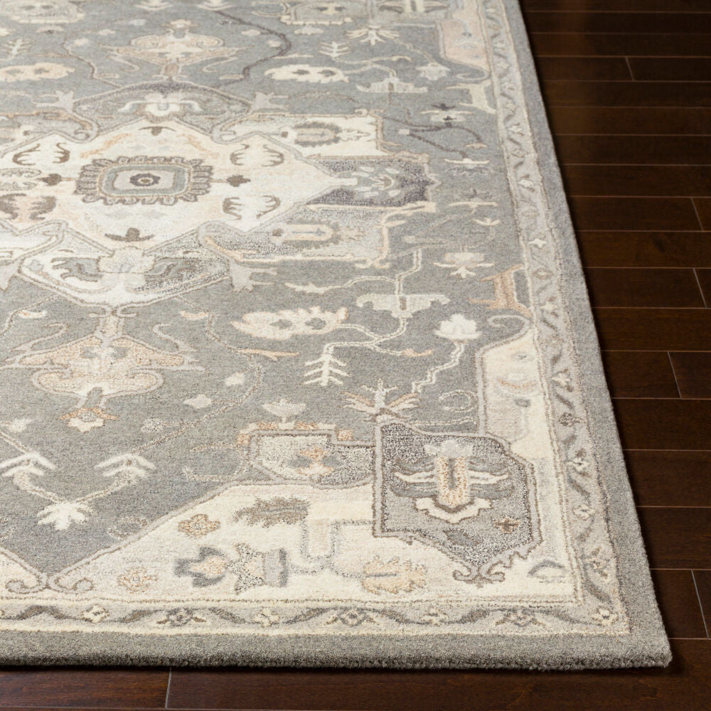 Caesar Black/Taupe Handmade Rug CAE-1196 - front