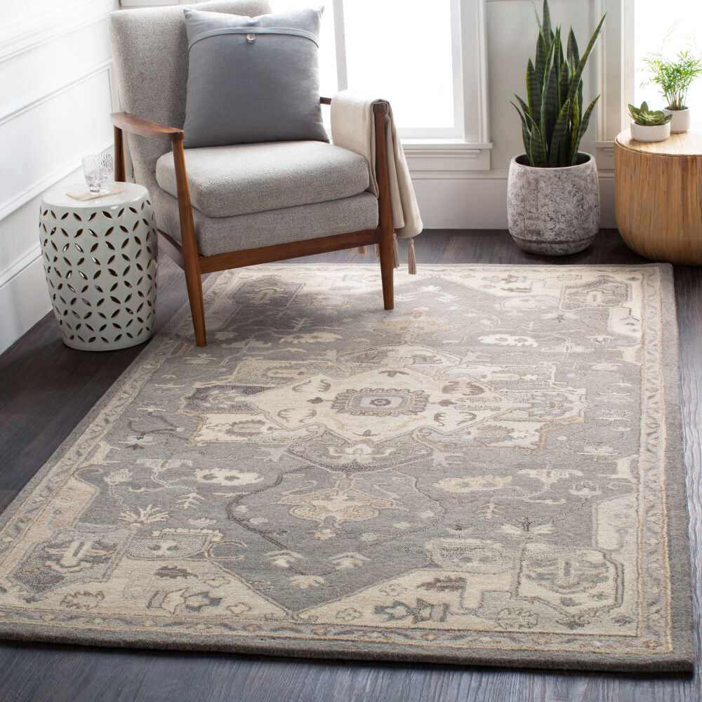 Caesar Black/Taupe Handmade Rug CAE-1196 - roomscene