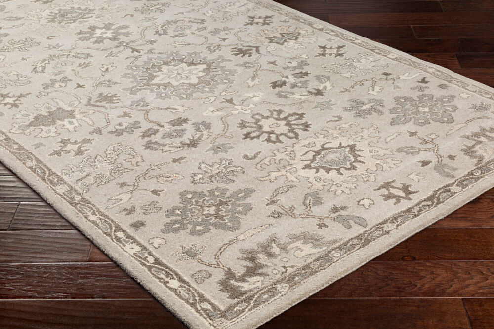 Caesar Black/Taupe Handmade Rug CAE-1197 - corner