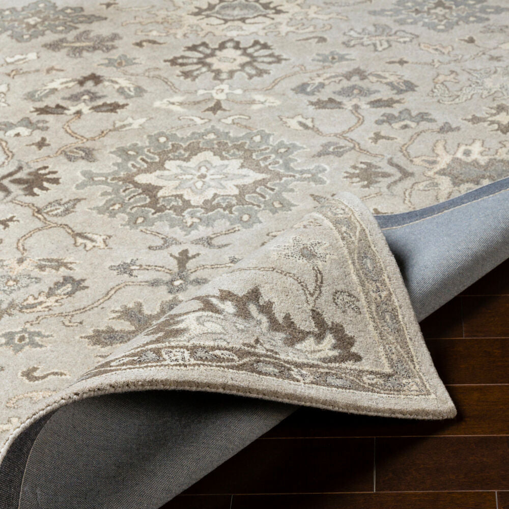 Caesar Black/Taupe Handmade Rug CAE-1197 - fold