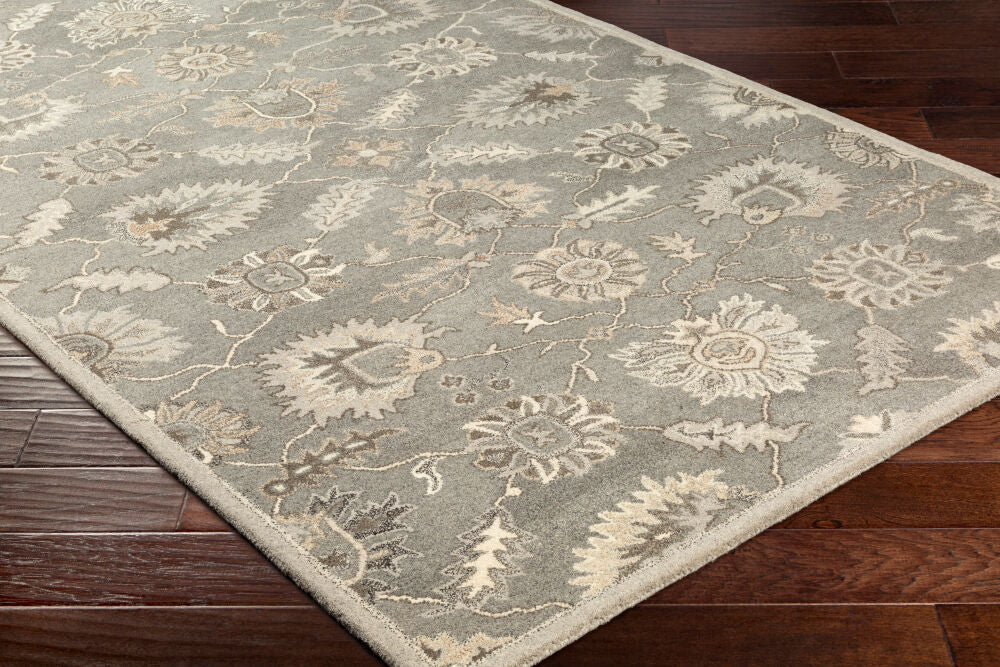 Caesar Black/Taupe Handmade Rug CAE-1199 - corner