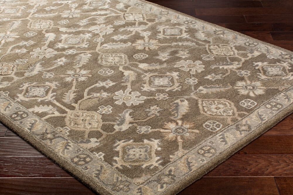 Caesar Black/Taupe Handmade Rug CAE-1200 - corner
