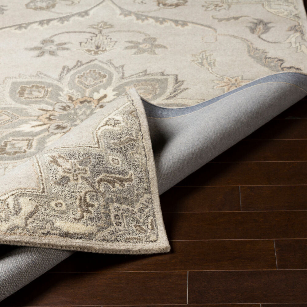 Caesar Black/Taupe Handmade Rug CAE-1201 - fold