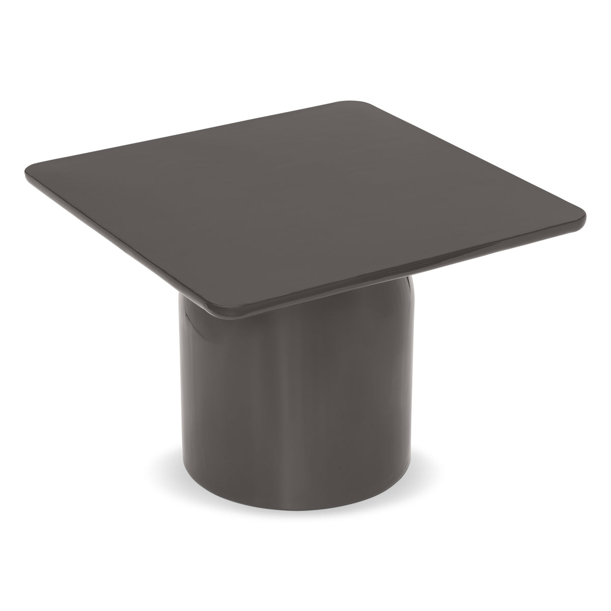 Alessia Tall Enamel Coffee Table Deep Umber Brown, 16.5" by Urbia - detail 2