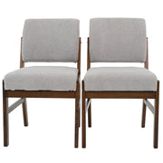 Caldwell Dining Chair | Light Grey Textured Boucle Modern Rustic Design