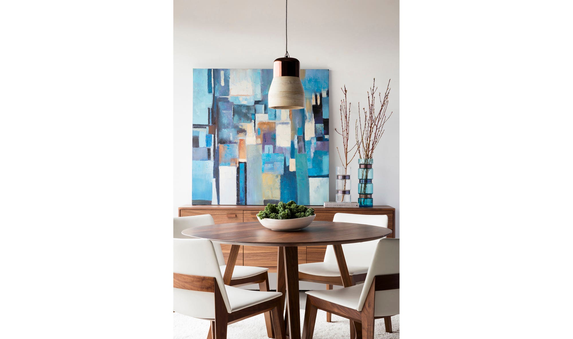 Godenza Round Dining Table Walnut by Moe's Home Collection - view 9