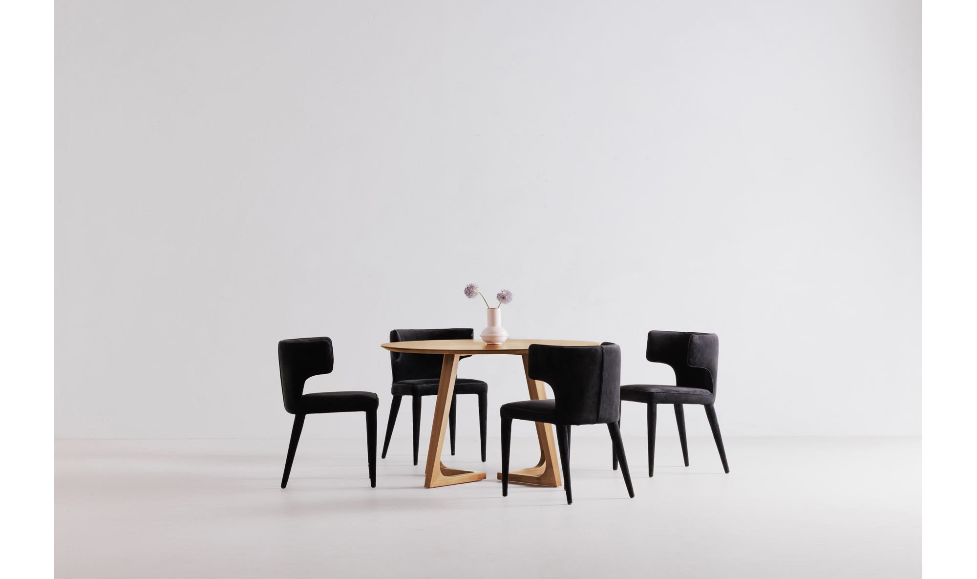 Godenza Round Dining Table Natural Oak by Moe's Home Collection - view 7