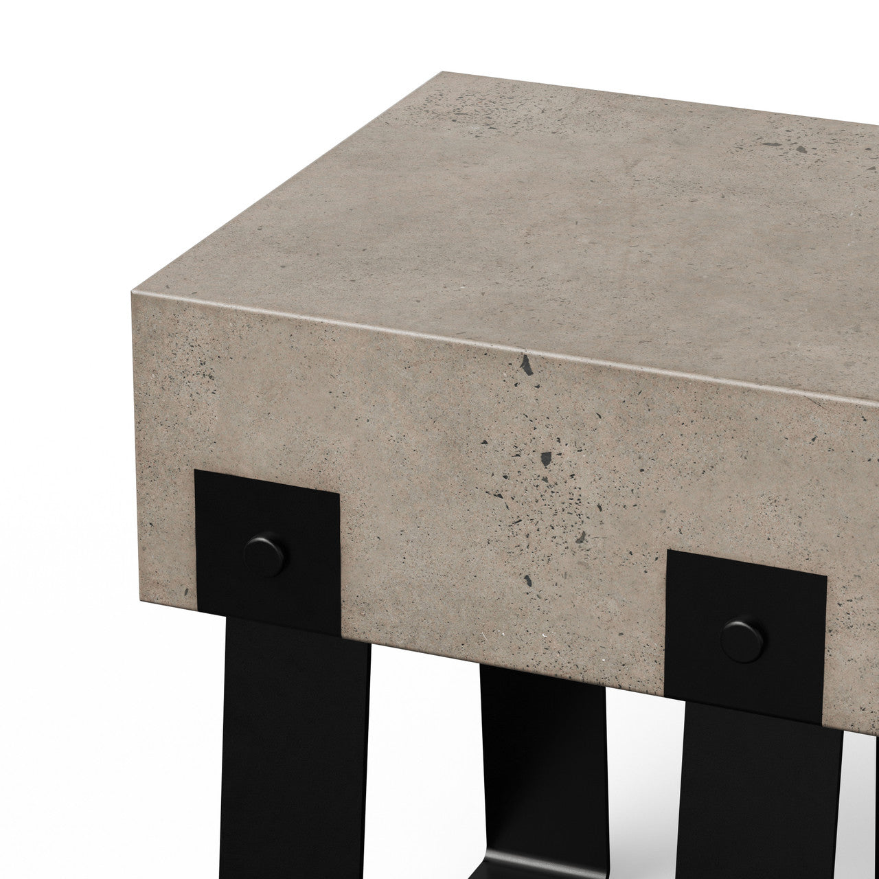 Mixx - Industrial Stool - Black Legs - Dark Grey Seat