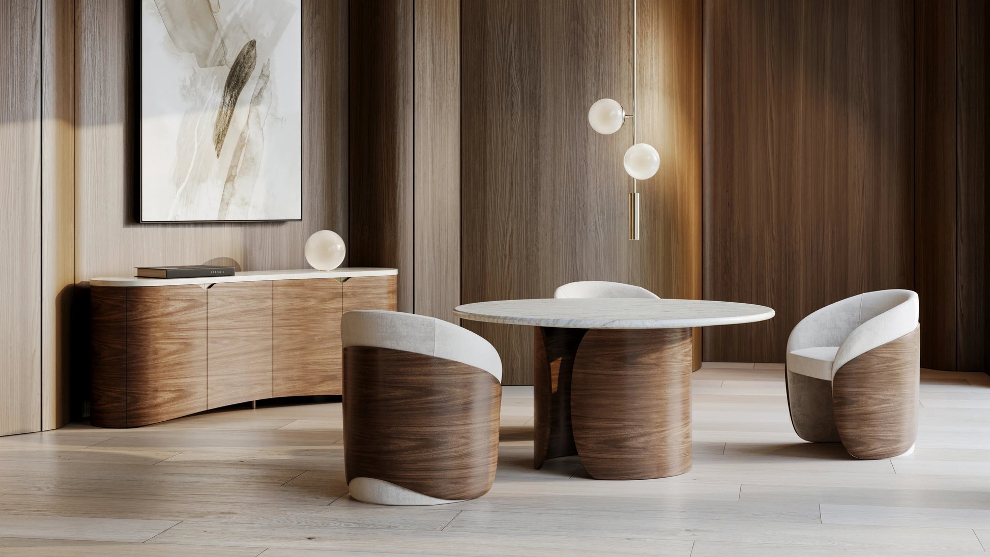 Fleur Dining Table Porcini 60" by Caracole - view 2
