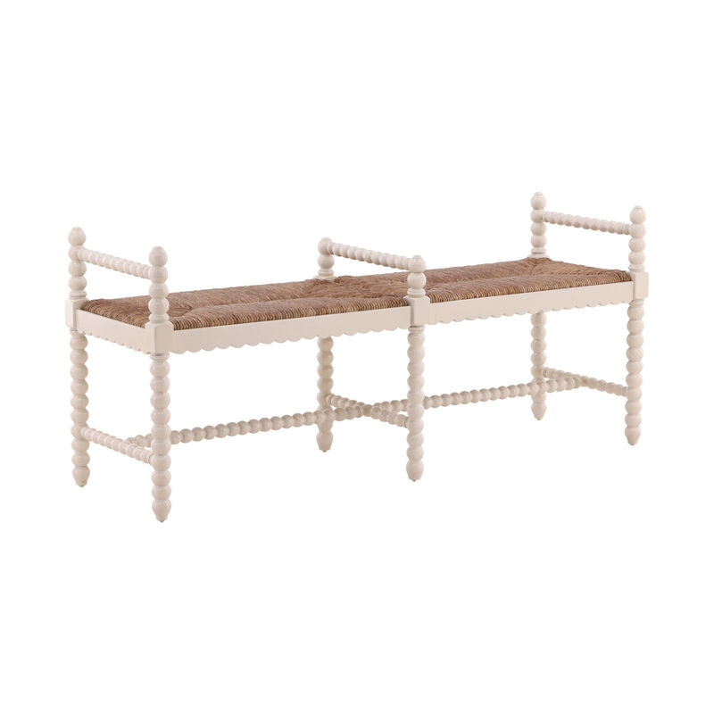 Cream Worrel Bench by Furniture Classics at ZIN Home