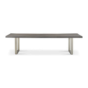 Brooks Dining Table U Base 40" x 116" Sandblasted Grey Top - Pewter Base by Urbia - product view