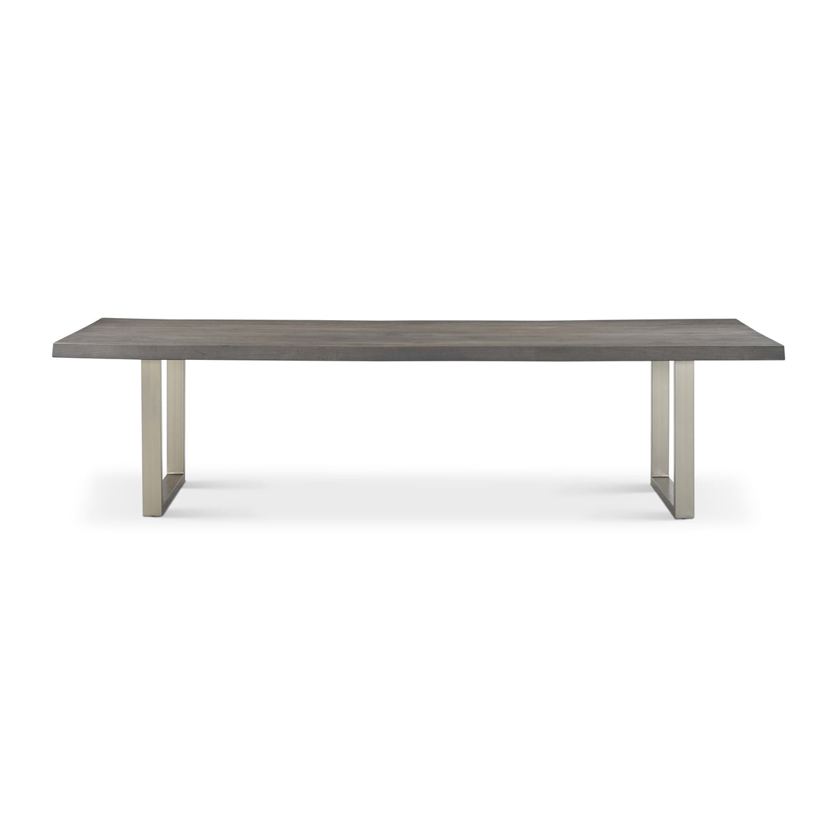 Brooks Dining Table U Base 40" x 116" Sandblasted Grey Top - Pewter Base by Urbia - product view
