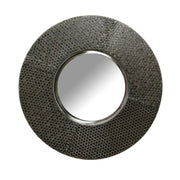 Honeycomb Brass Round Mirror by Furniture Classics at ZIN Home
