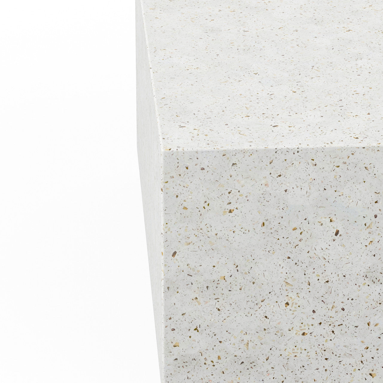 Mixx - Bloc Square Coffee Table - 39.5" - Ivory Terrazzo