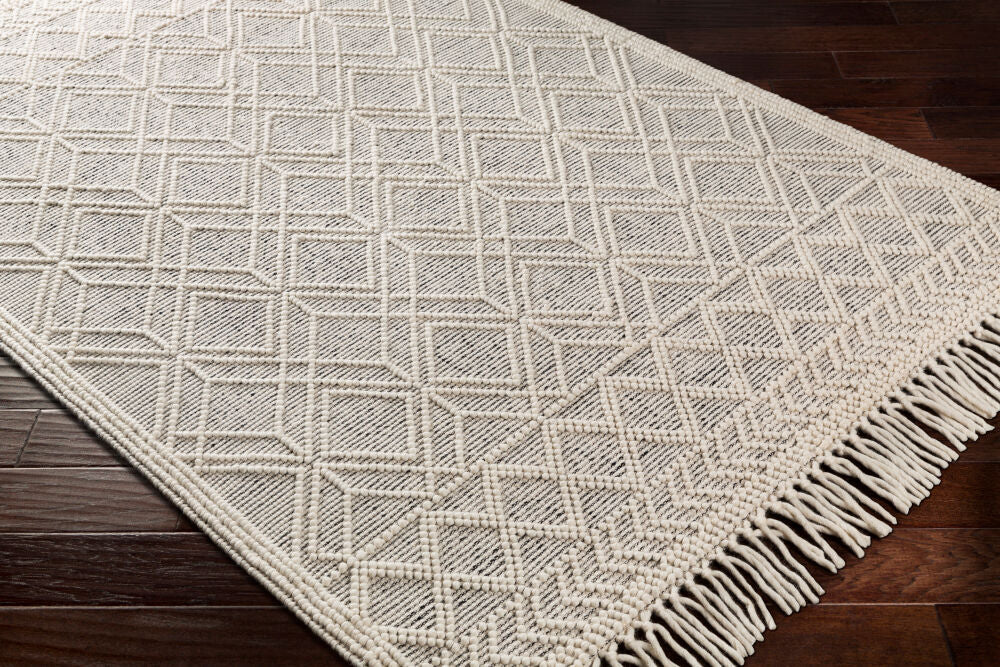 Casa DeCampo Black/Ivory Handmade Rug - corner