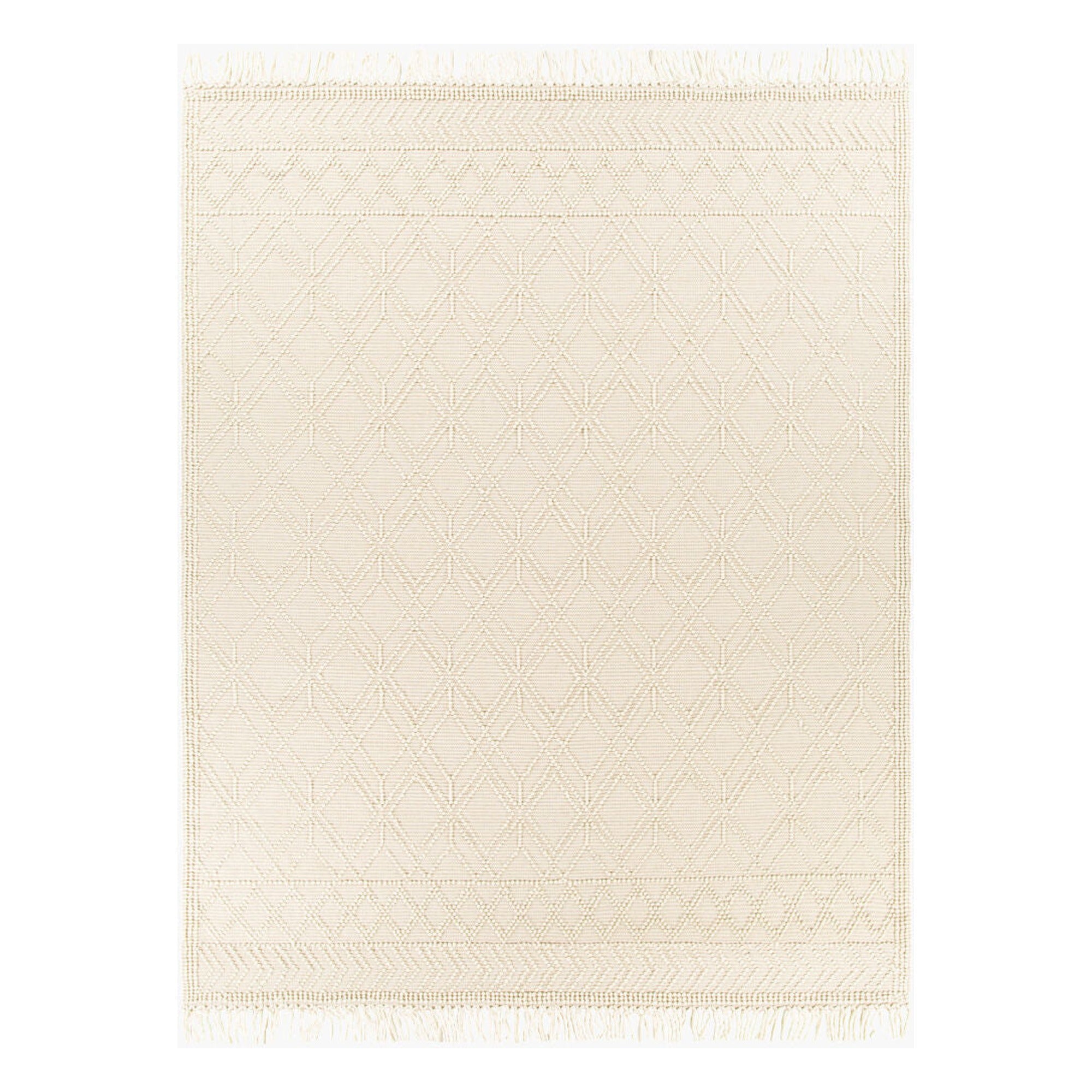 Casa DeCampo Ivory/Light Beige Handmade Rug - 27" x 45"