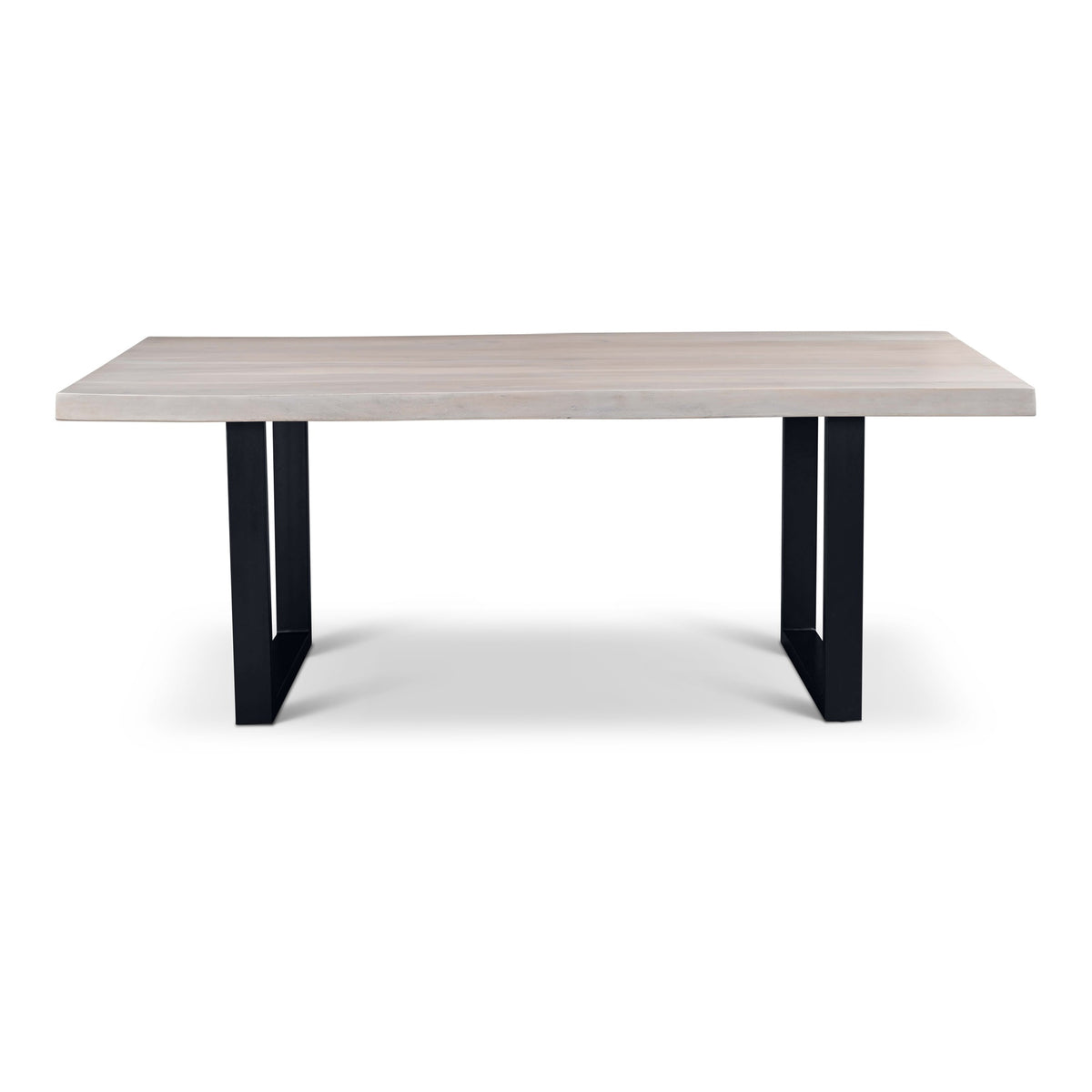 Brooks Dining Table U Base 40" x 79" White Wash Top - Black Base by Urbia - product view