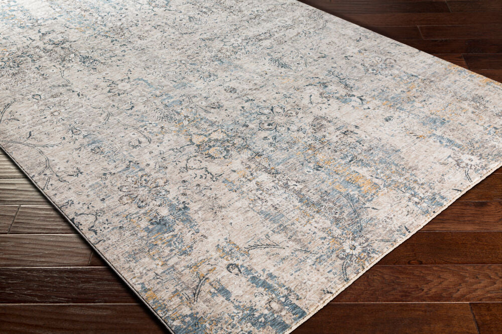 Cardiff Beige/Tan Machine Woven Rug - corner