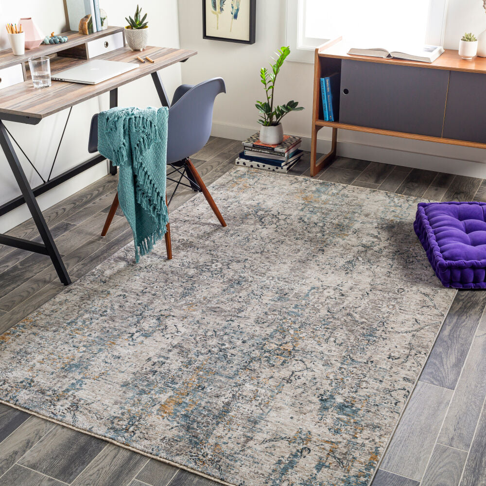 Cardiff Beige/Tan Machine Woven Rug - roomscene
