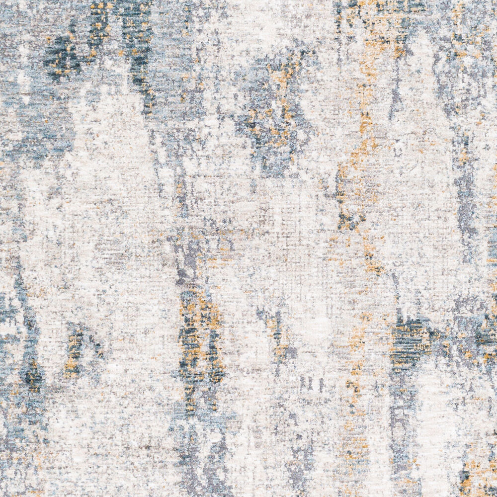 Cardiff Dark Blue/Mustard Machine Woven Rug CDF-2306 - swatch