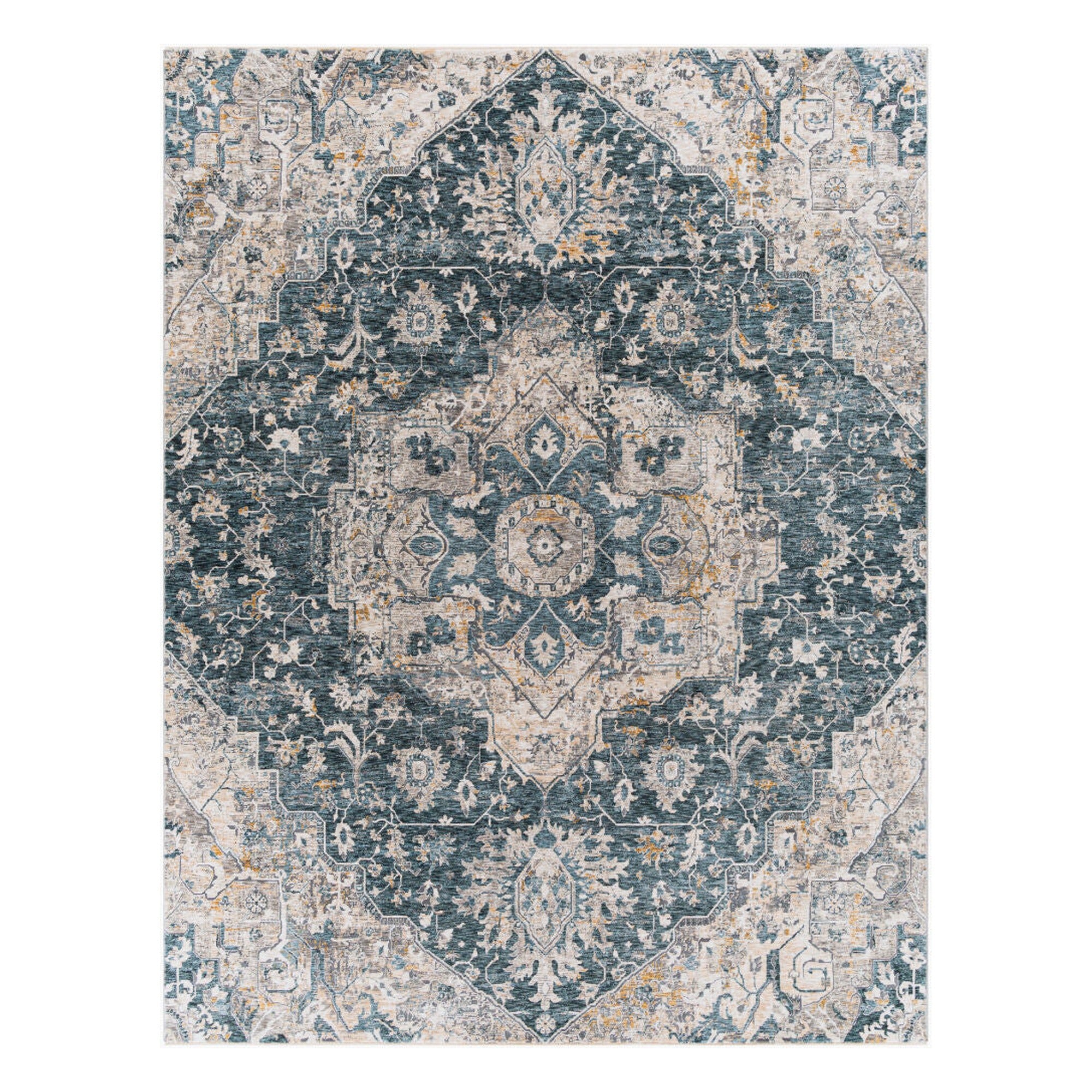 Cardiff Blue/Medium Gray Machine Woven Rug CDF-2307 - 2'7" x 10'