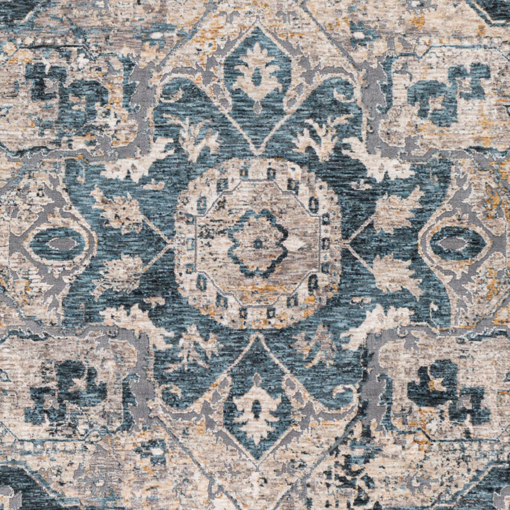 Cardiff Blue/Medium Gray Machine Woven Rug CDF-2307 - swatch