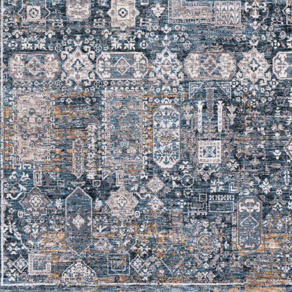 Cardiff Blue/Medium Gray Machine Woven Rug CDF-2309 - swatch