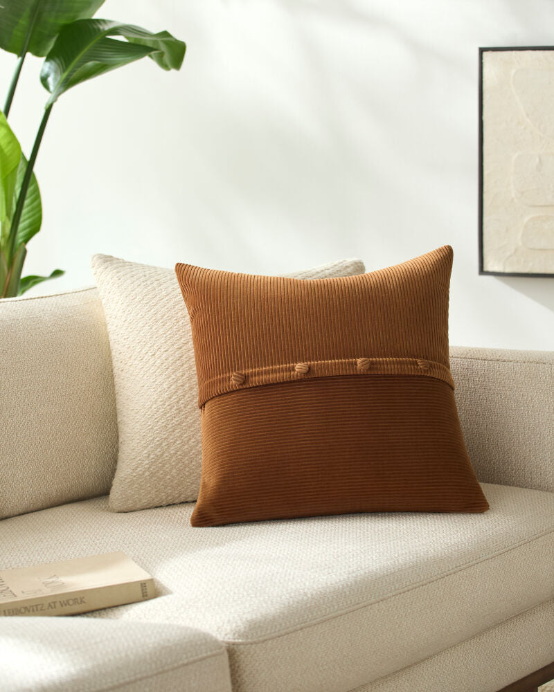 Corduroy Quarters Accent Pillow CDQ-016 - styleshot