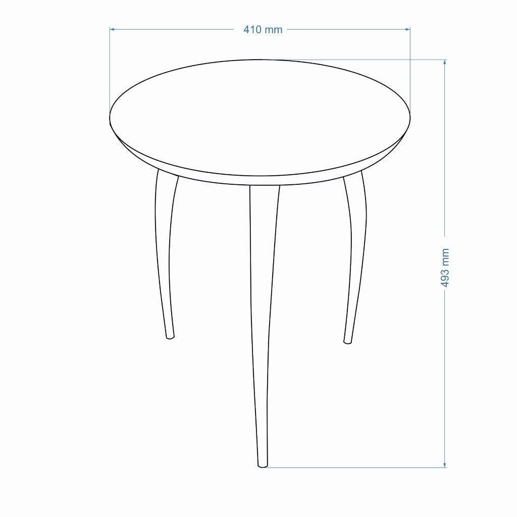 Elements Keel End Table - Antique Zinc by Urbia - detail 5