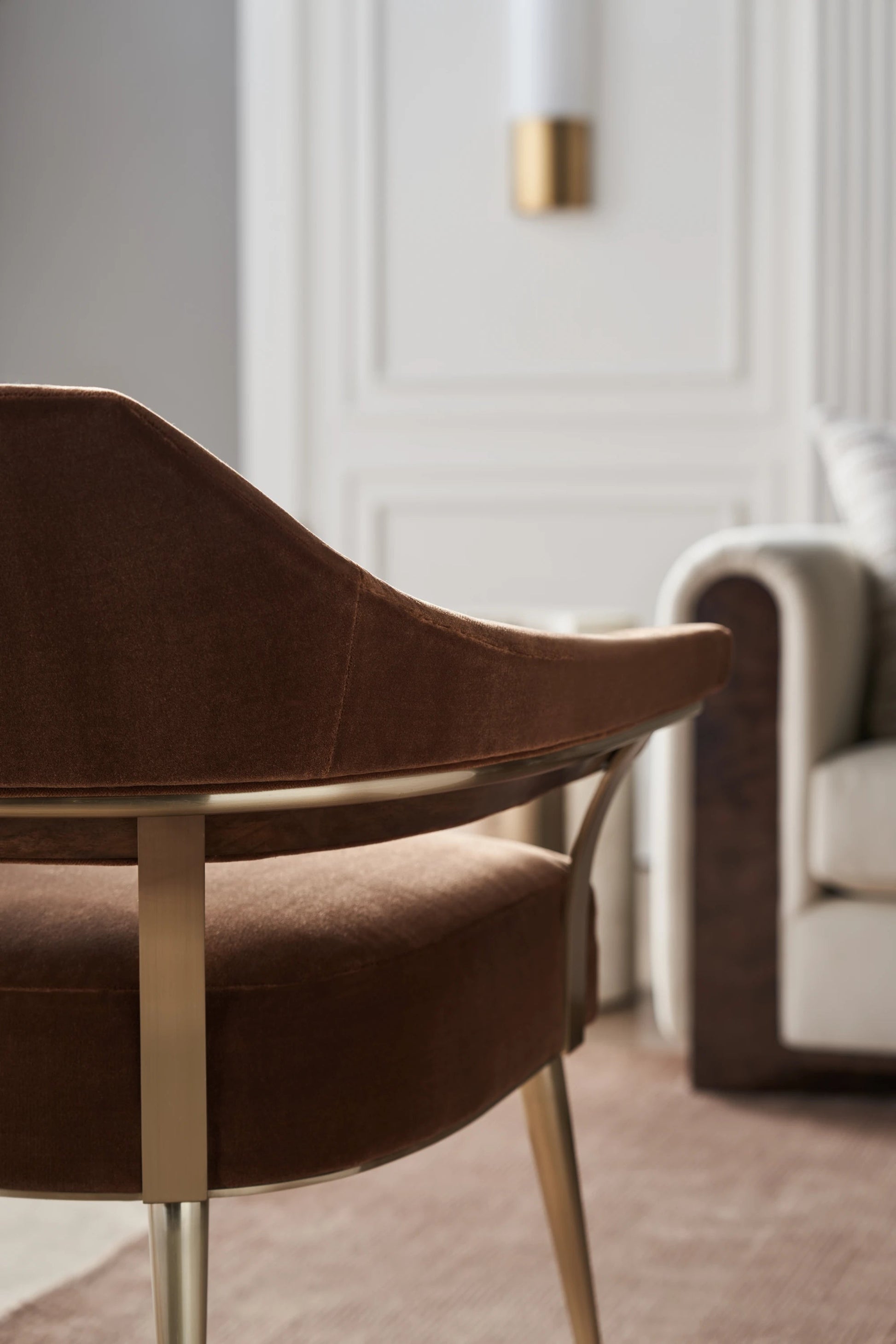 Louisette - Chestnut Champagne Gold Accent Chair 30.75" by Caracole - view 3
