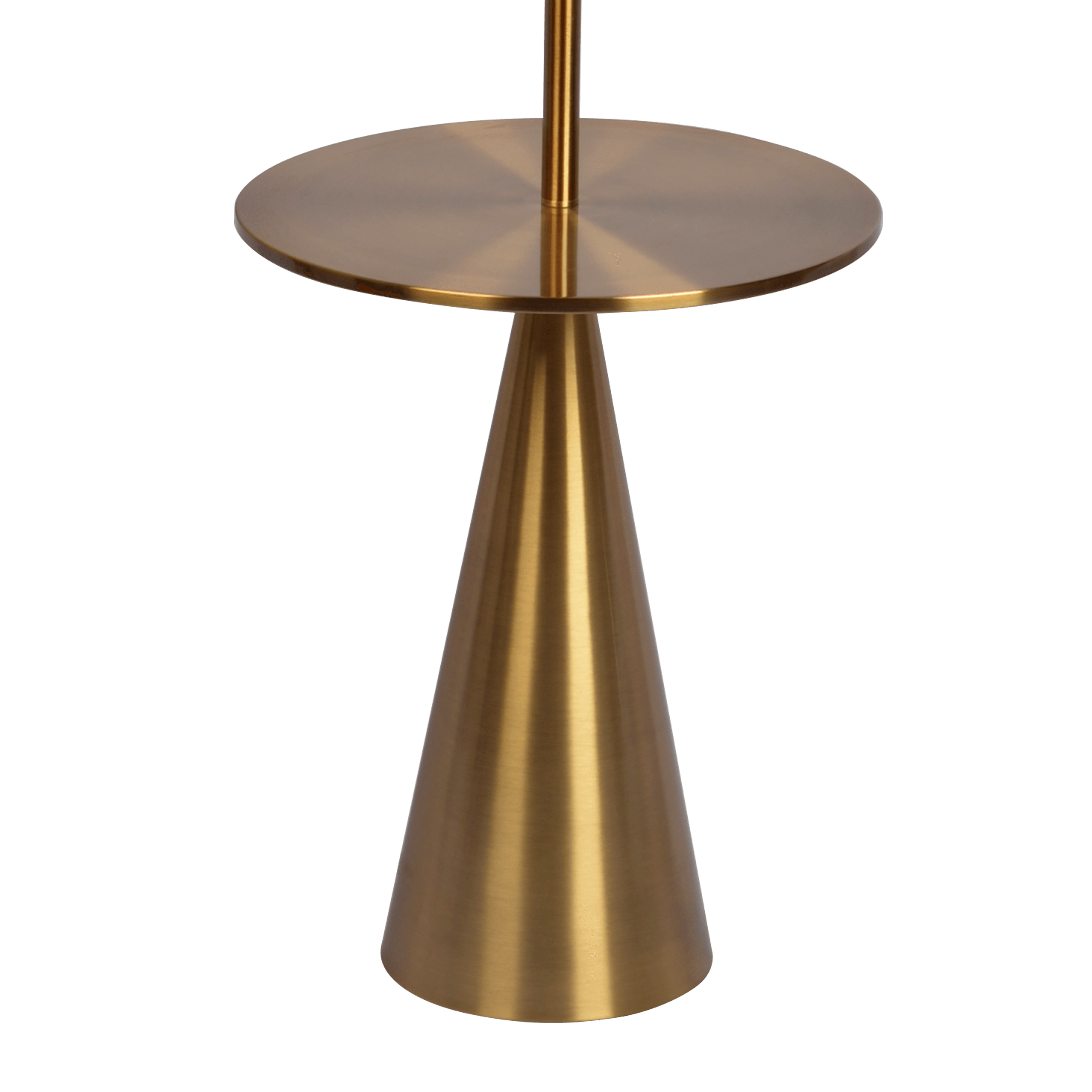 Celestial Modern Floor Lamp with Brass Accent Table