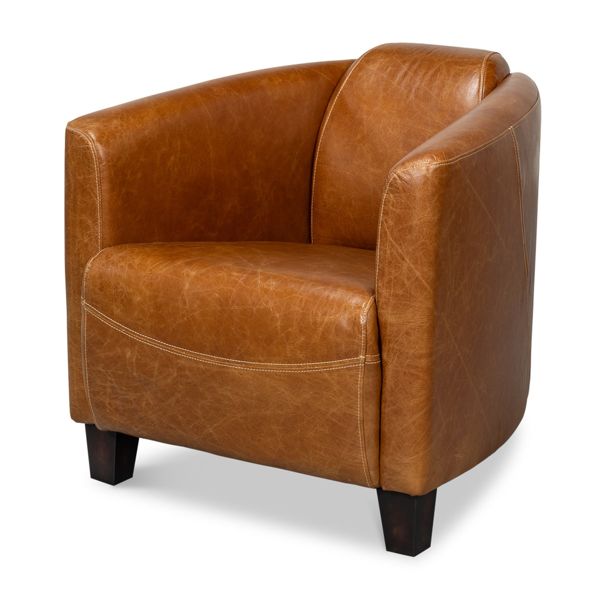 Mandy Arm Chair, Cuba Brown by Sarreid Ltd