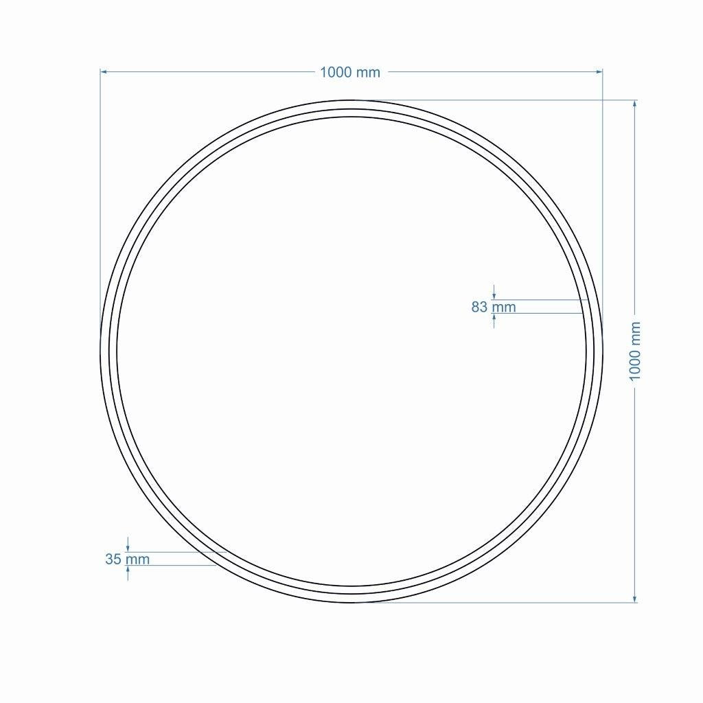 Elements Samar Round Mirror 39"Dia. - Antique Brass by Urbia - detail 6