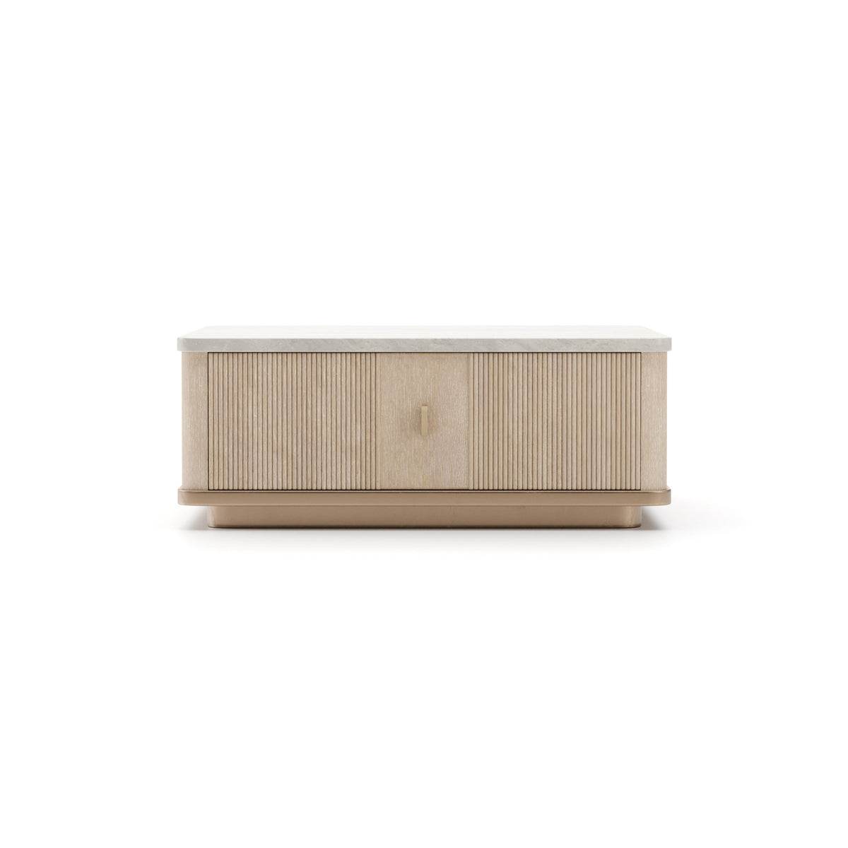 Rhythm Square Cocktail Table Neutral Metallic 40" by Caracole