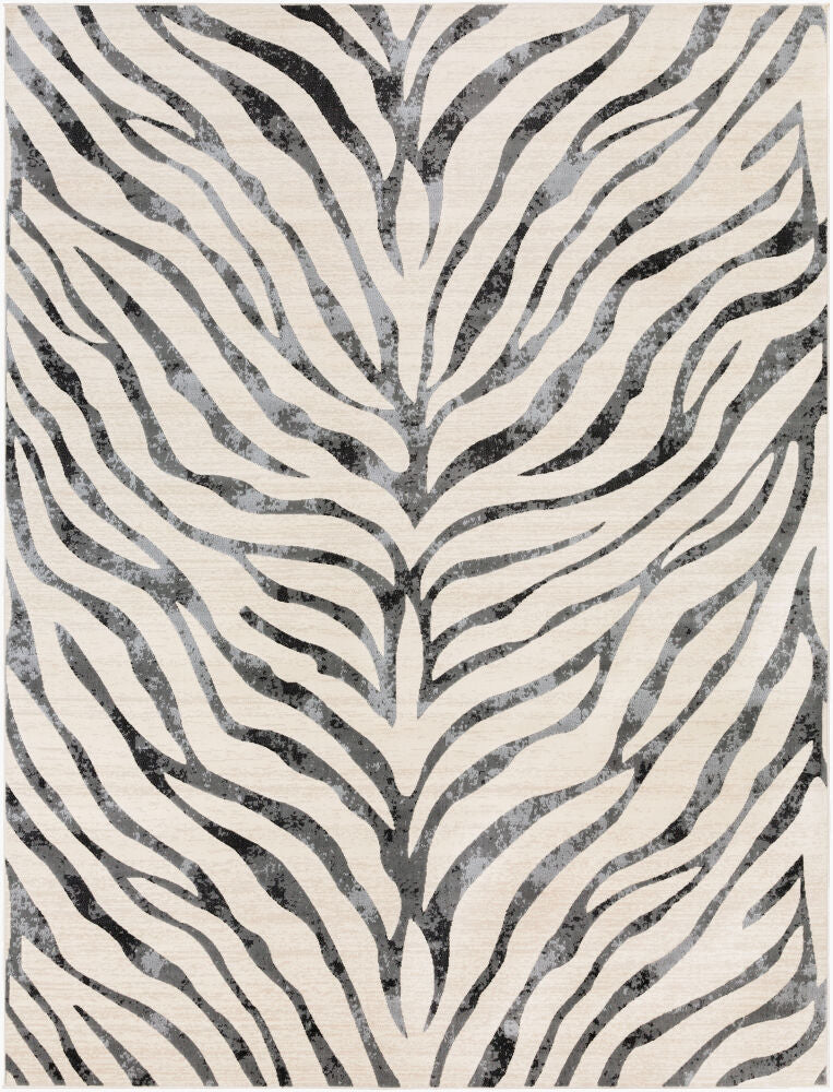 City Black/Taupe Machine Woven Rug CIT-2300 - 2' x 2'11"
