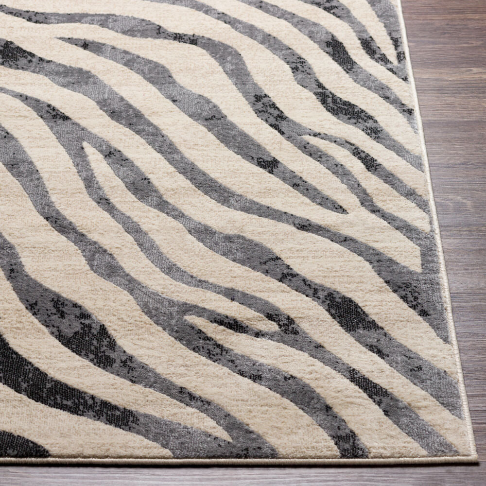 City Black/Taupe Machine Woven Rug CIT-2300 - front