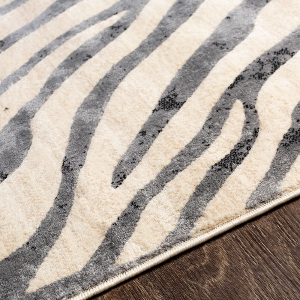City Black/Taupe Machine Woven Rug CIT-2300 - texture