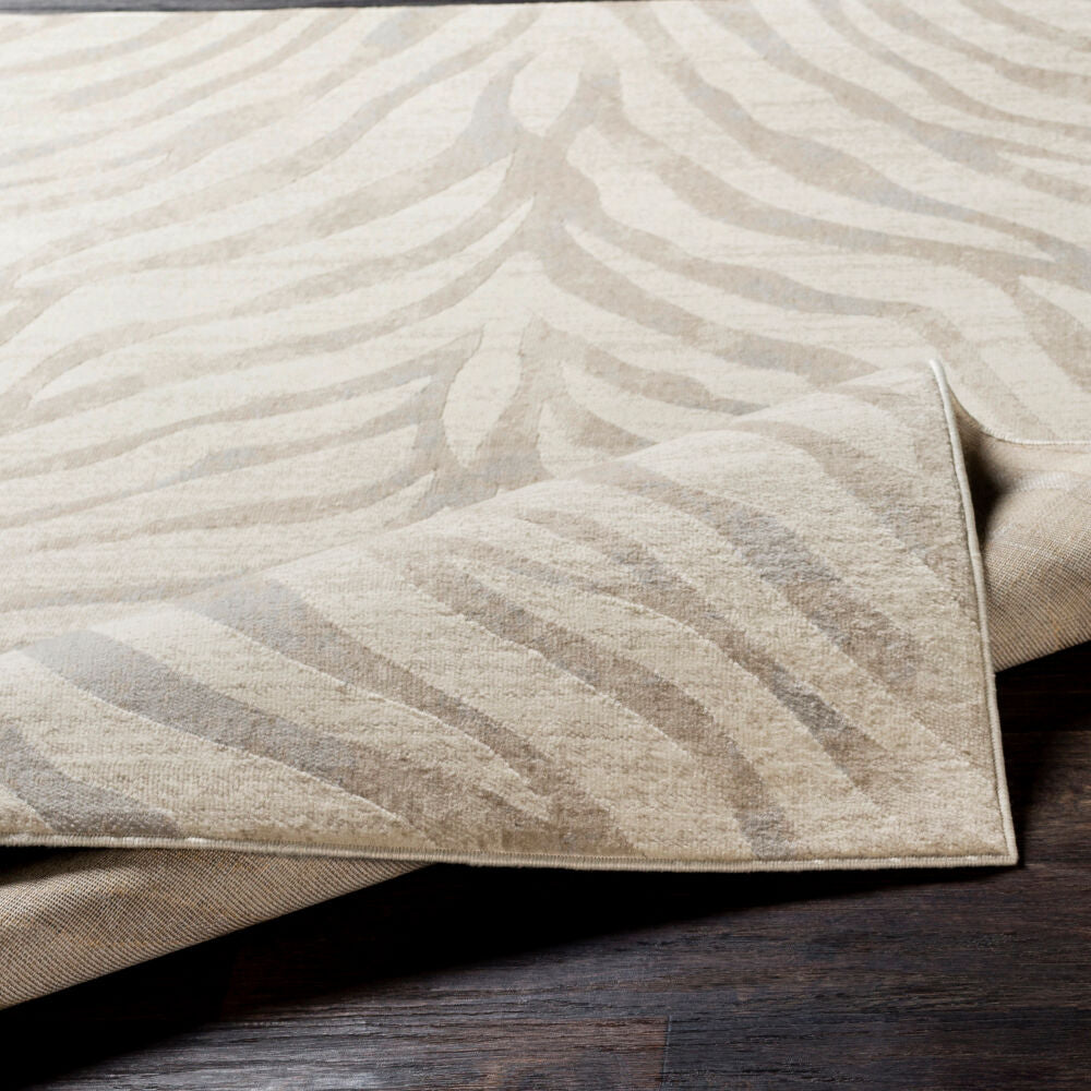 City Light Beige/Taupe Machine Woven Rug - fold