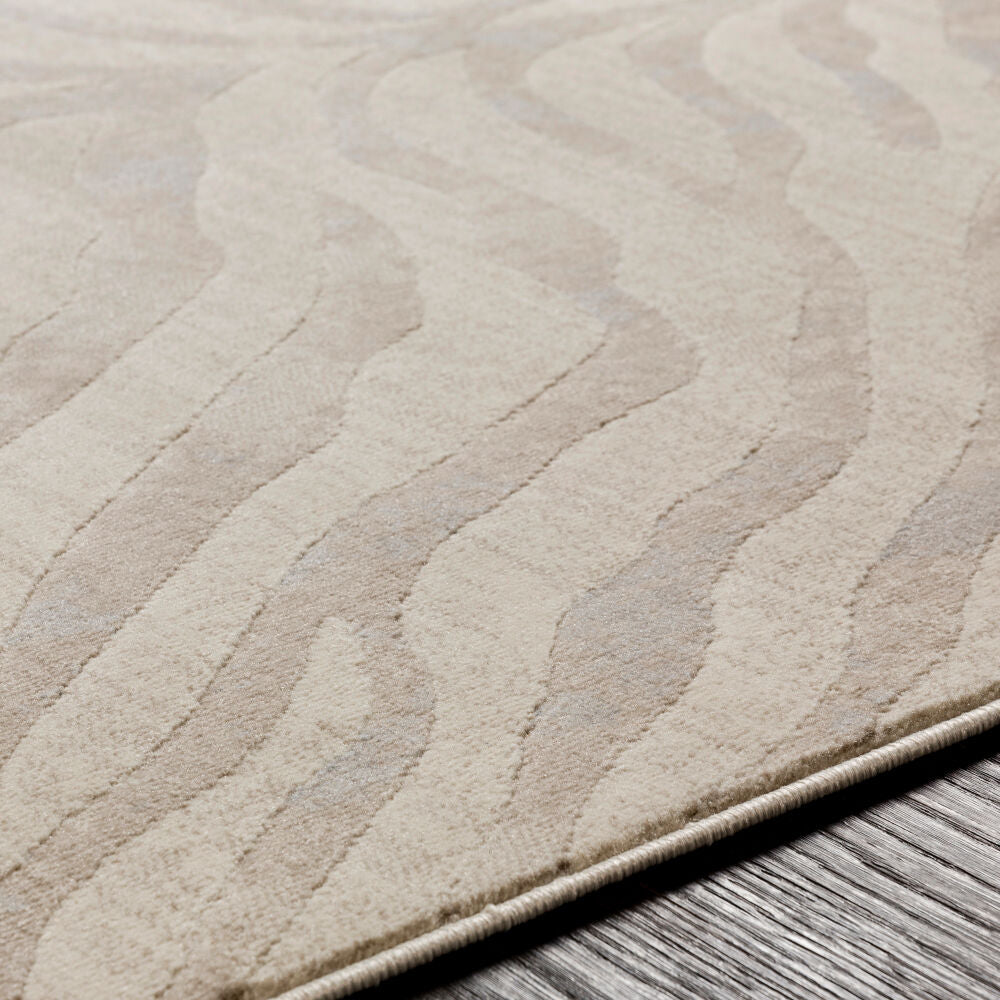 City Light Beige/Taupe Machine Woven Rug - texture
