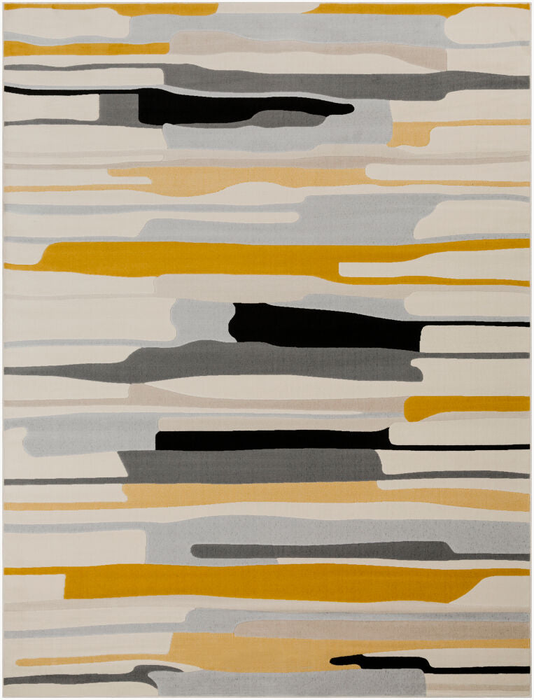 City Black/Taupe Machine Woven Rug CIT-2340 - 2' x 2'11"