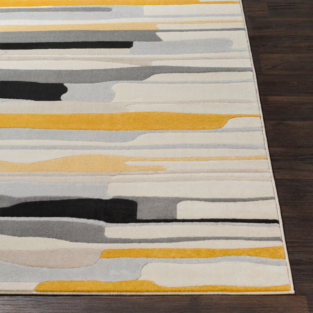 City Black/Taupe Machine Woven Rug CIT-2340 - front